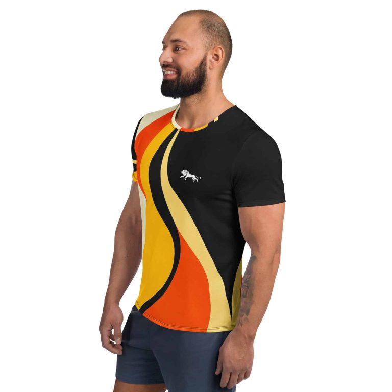 Fire Lion | Athletic Men's T-Shirt - Image 2