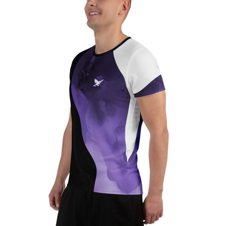 Galaxy Owl | Athletic Men's T-Shirt - Image 3