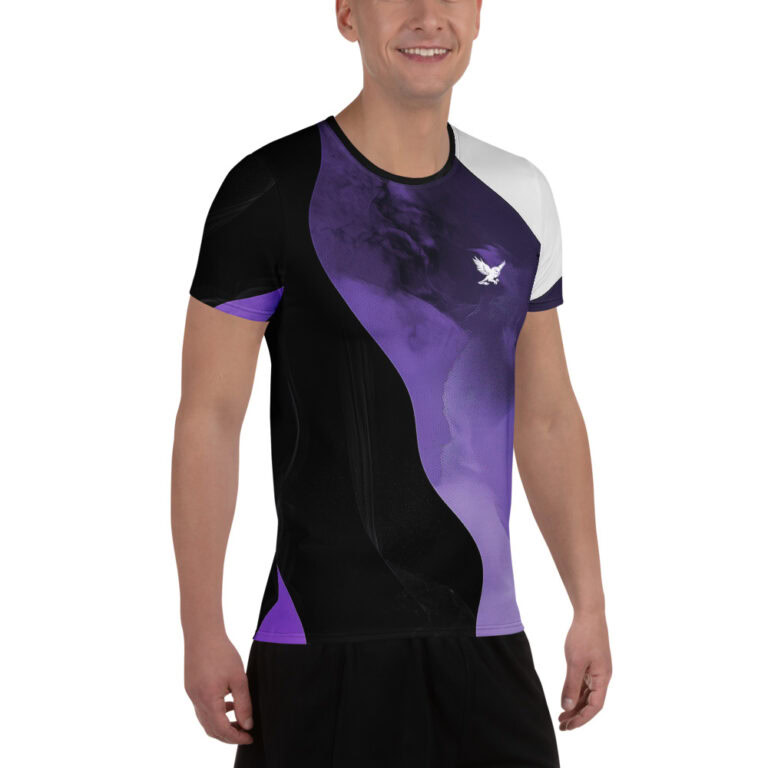 Galaxy Owl | Athletic Men's T-Shirt - Image 4
