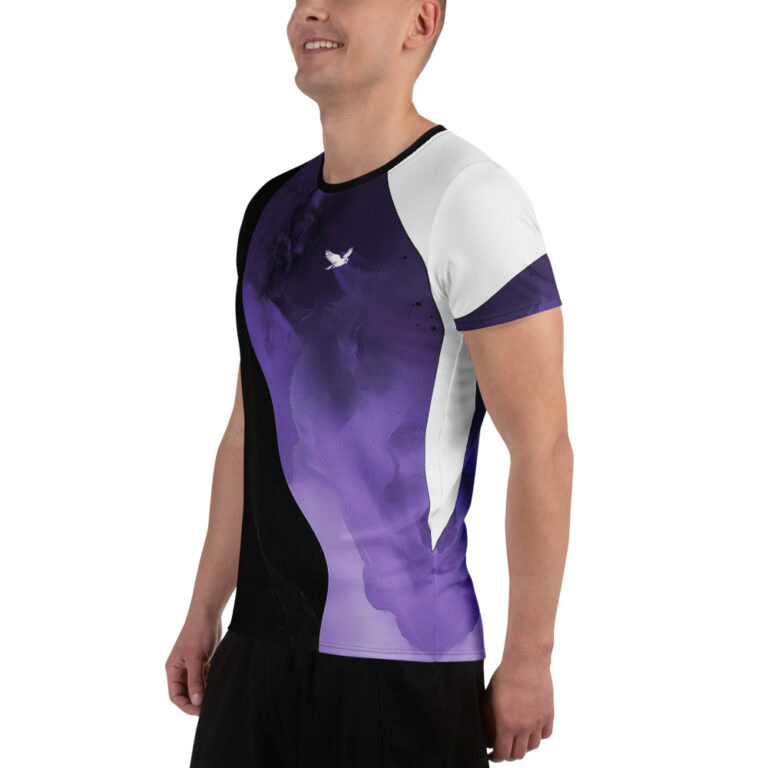 Galaxy Owl | Athletic Men's T-Shirt - Image 3
