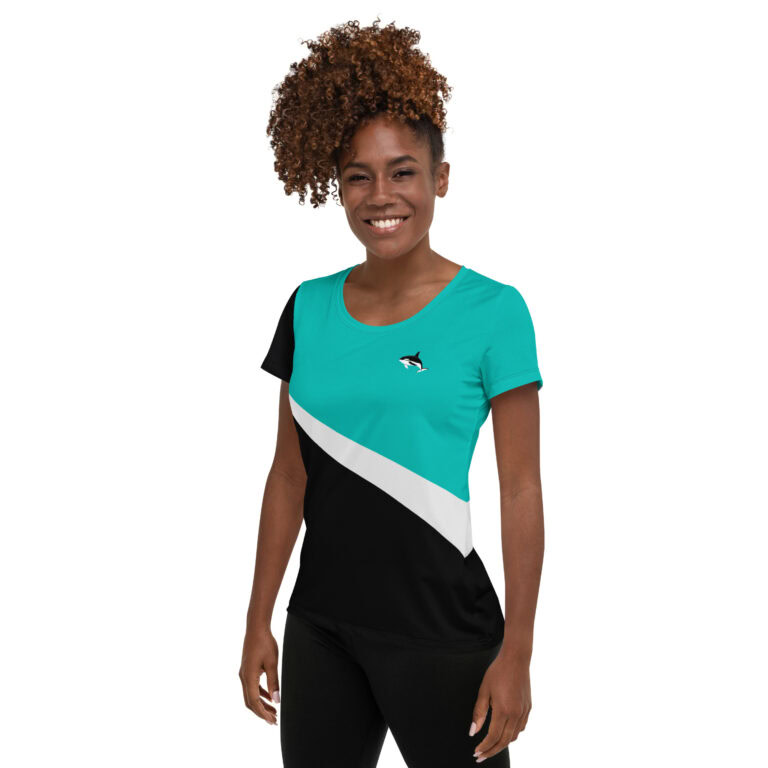 Black Shore Orca | Women's Athletic T-Shirt - Image 3